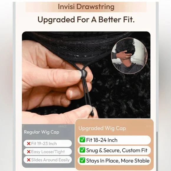 Layered Yaki Straight Bob Drawstring Wig Human Hair 180% Density 7x5 Lace 14” #4 - Picture 3 of 14